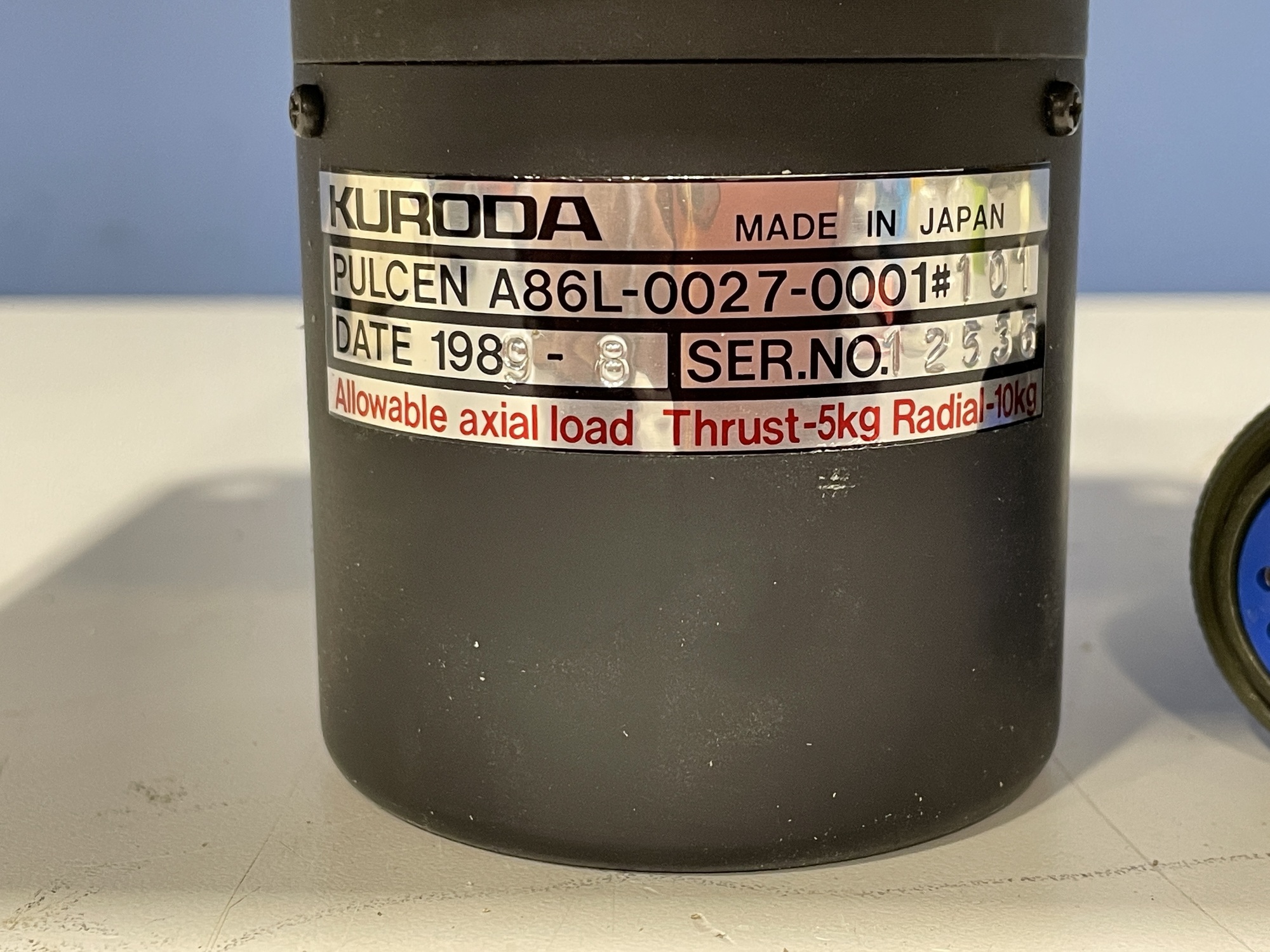 1989 KURODA A86L-0027-0001 Electrical Equipment, CNC Control Components | New England Industrial Machinery