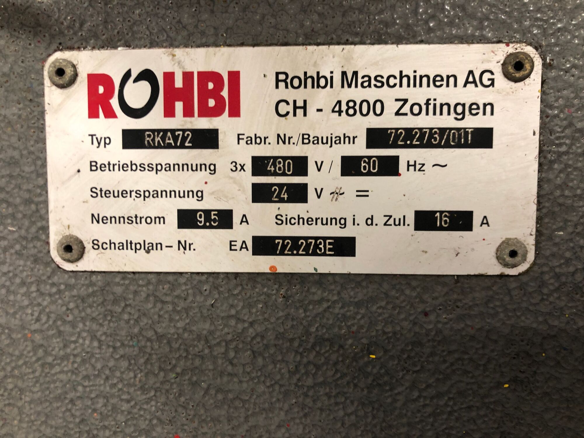 2001 ROHBI RKA-72 Saws, Cut Off | New England Industrial Machinery