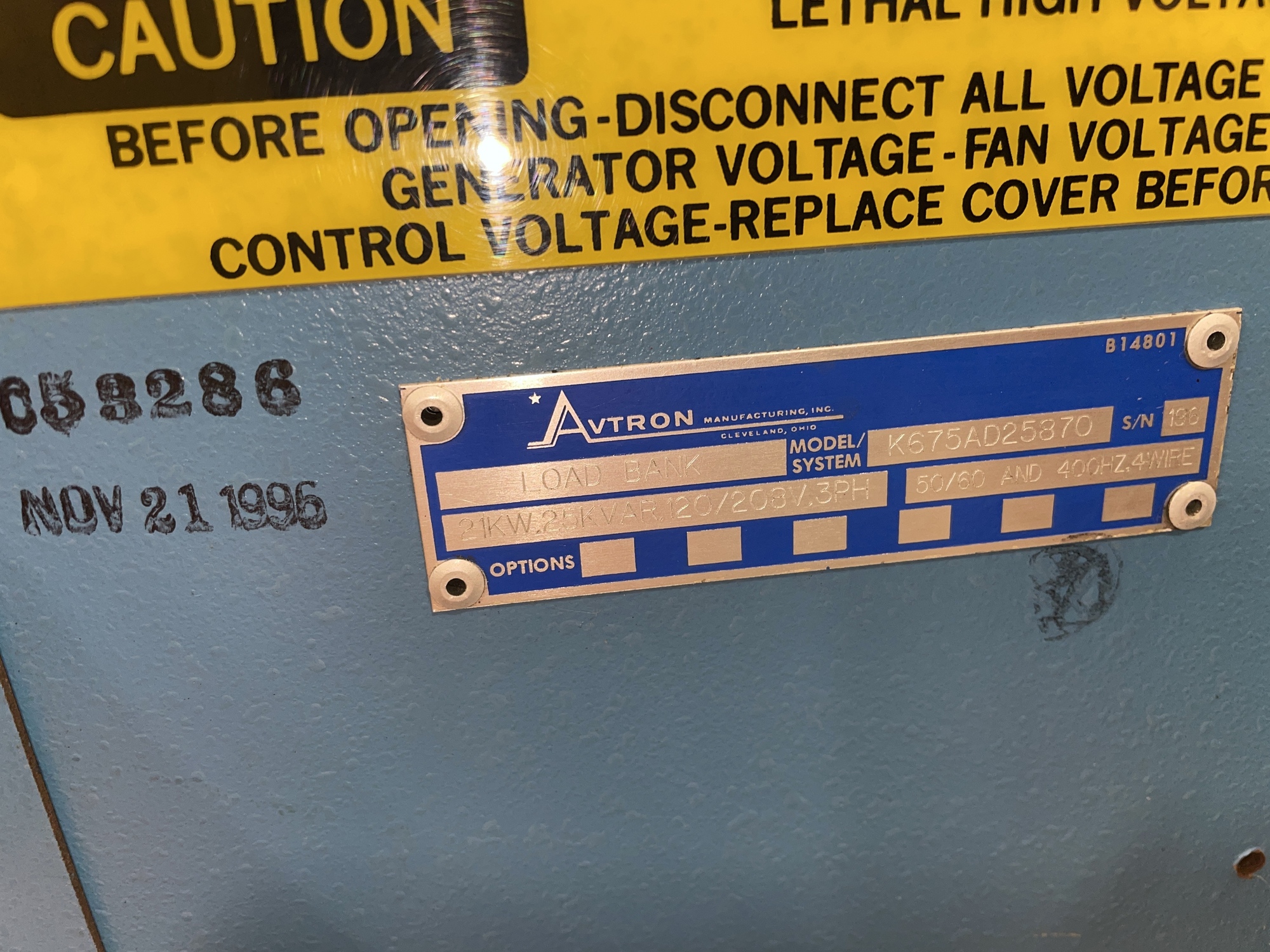 1996 AVTRON K675AD25870 Electrical Equipment, 3- Phase Transformers | New England Industrial Machinery
